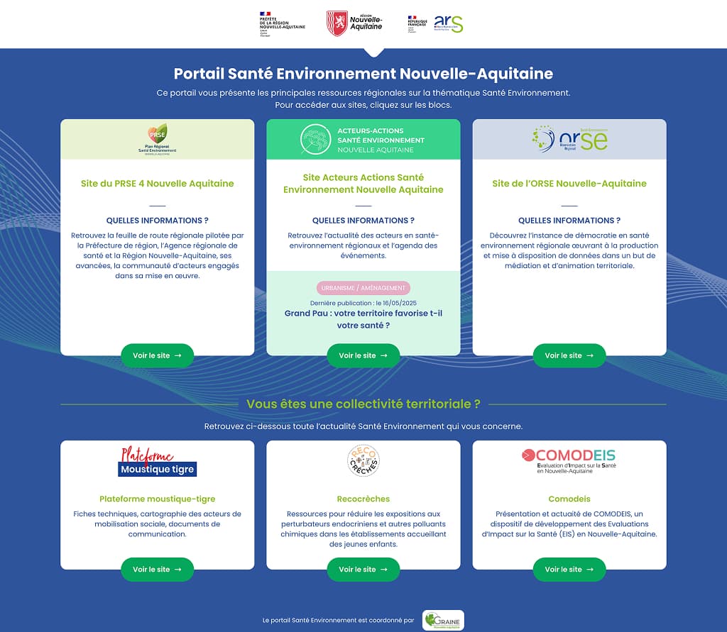 Interface du portail