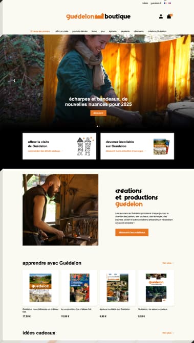 Boutique E-commerce Guédelon