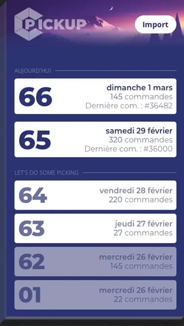 Outil de picking d’entrepôt
