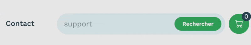 une animation typewriter intelligente qui cycle entre différents termes de recherche